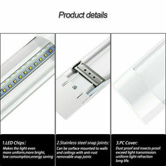 10x 120CM LED Tube Light Batten Linear Slim Light WorkShop Garage Lamp 40W 6500K