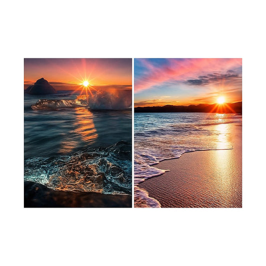 2PCS 5D Diamond Painting Kits Diamond Glue Art Kit Paint for Adults Kids DIY Gift 40x30cm