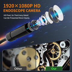 4.3" Screen Industrial Endoscope 8mm Borescope Inspection 1080P HD Camera 15M