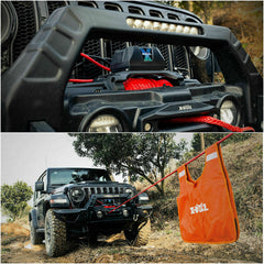 X-BULL Electric Winch 12V Synthetic Rope Wireless 14500LB Remote 4X4 4WD Boat