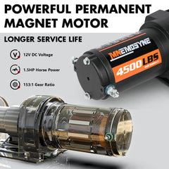 12V Electric Winch 4500LBS Winch Steel Cable Trailer Towing Remote ATV UTV