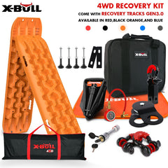 X-BULL Winch Recovery Kit with Recovery Tracks Boards Gen 3.0 Mounting Pins Snatch Strap Off Road 4WD