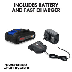 POWERBLADE BW4 20V Cordless Electric Leaf Blower Kit, with Battery and Fast Charger