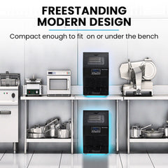 POLYCOOL Commercial Ice Maker Machine, up to 35kg/24hr, Timer & Self Cleaning Programs
