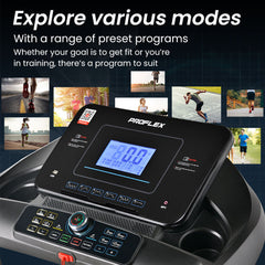 Proflex TRX9s Electric Treadmill, Large Size, 450mm Belt, 10-inch display, Foldable, Suspension, Auto Incline, WiFi, Bluetooth, Pulse Sensors