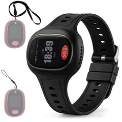 EQUIPMED Fall Detection Alarm Watch/Pendant with GPS and SOS Emergency Button, for Seniors, Location Tracking, 2-Way Calling, iPhone and Android Compatible