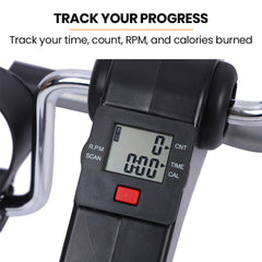PROFLEX Foldable Mini Pedal Exerciser with Adjustable Resistance