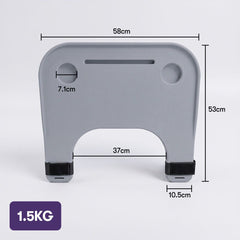 EQUIPMED Wheelchair Lap Tray with Cup Holder & Device Slot, Grey