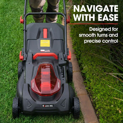 BAUMR-AG 540CX 40V SYNC 18" Cordless Lawn Mower Kit, VertiStore, Fast Charger, 2 x 4Ah Batteries, 6 Heights, Brushless, 430mm Cut Width