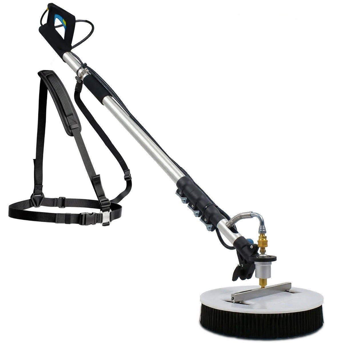 JET-USA 5.5m Telescopic Rotary Surface Cleaner Brush, for Solar Panels, Walls, Windows, M22 Pressure Washer Connection