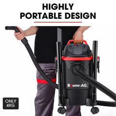 Baumr-AG 20L 1200W Wet and Dry Vacuum Cleaner, with Blower, for Car, Workshop, Carpet