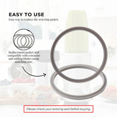 3x Grey Gasket Seal Ring Compatible with Nutribullet 600 900 1200W 90mm