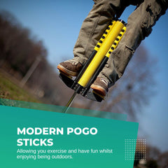 Social Hike Yellow Pogo Stick - Kids Jumping Jackhammer Exercise Hopper Toy