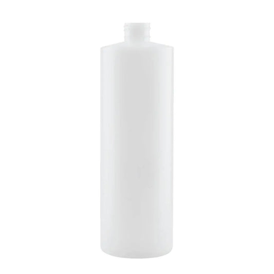 Kitchee 1x 500ml Ntural HDPE Round Bottle + 28/410 Caps - Empty Plastic Food Storage