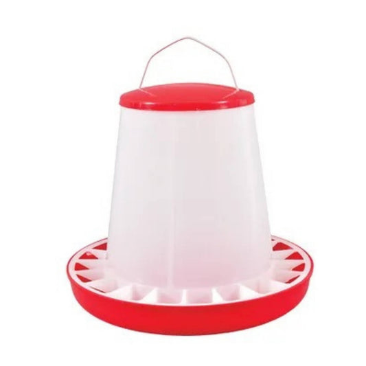 9Kg Automatic Chicken Feeder - Plastic Poultry Chook Hen Feeding Seed Bucket