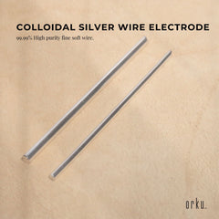 2x 8" Silver Rods 12 Gauge 99.99% High Purity Fine Soft Wire Colloidal Electrode