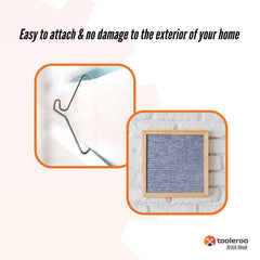 10 Pck 120mm (4.7") Brick Hooks - Wall Crab Clips Hangers For Pictures Plants