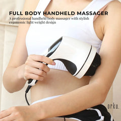 Orku Full Body Vibration Handheld Massager - 4 Heads Neck Shoulders Back Legs