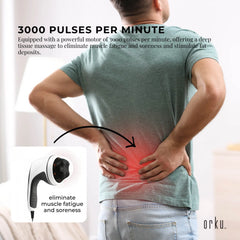 Orku Full Body Vibration Handheld Massager - 4 Heads Neck Shoulders Back Legs