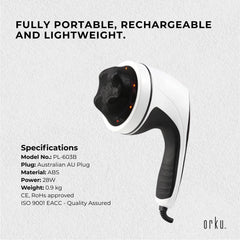 Orku Full Body Vibration Handheld Massager - 4 Heads Neck Shoulders Back Legs