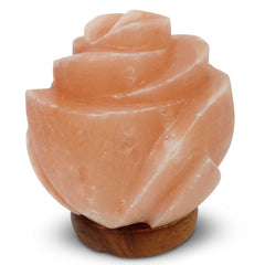 Orku Rose Shaped Himalayan Pink Salt Lamp - Hand Carved Flower Night Light