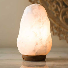 Orku 2-3Kg Himalayan White Salt Lamp - Natural Rock Shape Night Light