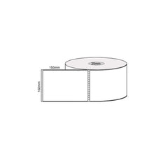 1 Roll x 400 Label Stickers 102x150mm - Direct Thermal White Shipping Labels