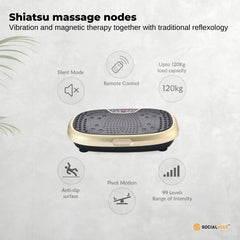 Social Hike 60cm Vibration Plate Machine Full Body Exercise Platform Gold