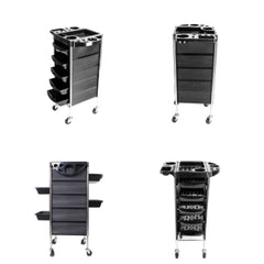 Ellie & Ruby Hairdressing Trolley 5 Drawer Hair Salon Beauty Rolling Cart