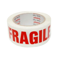 1x Fragile Packing Tape 48mmx75m - Long Rolls Red White Packaging Adhesive Label