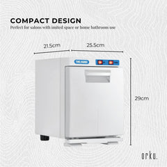 Orku 5L White Electric Hand Towel Warmer Mini UV Steriliser Cabinet Salon Heater