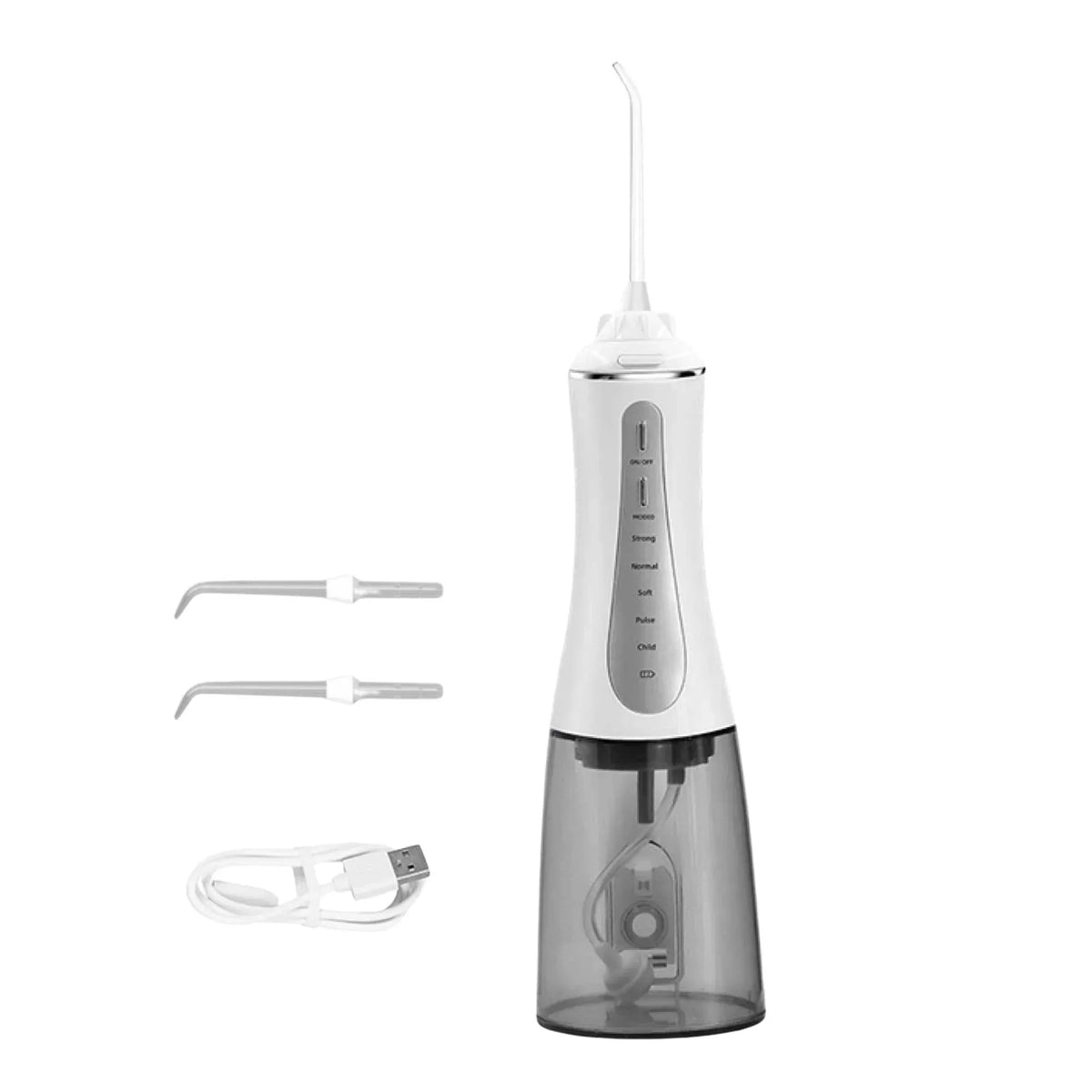 Orku Portable Oral Irrigator Flosser 350ml - Rechargeable Water Dental Teeth Cleaner