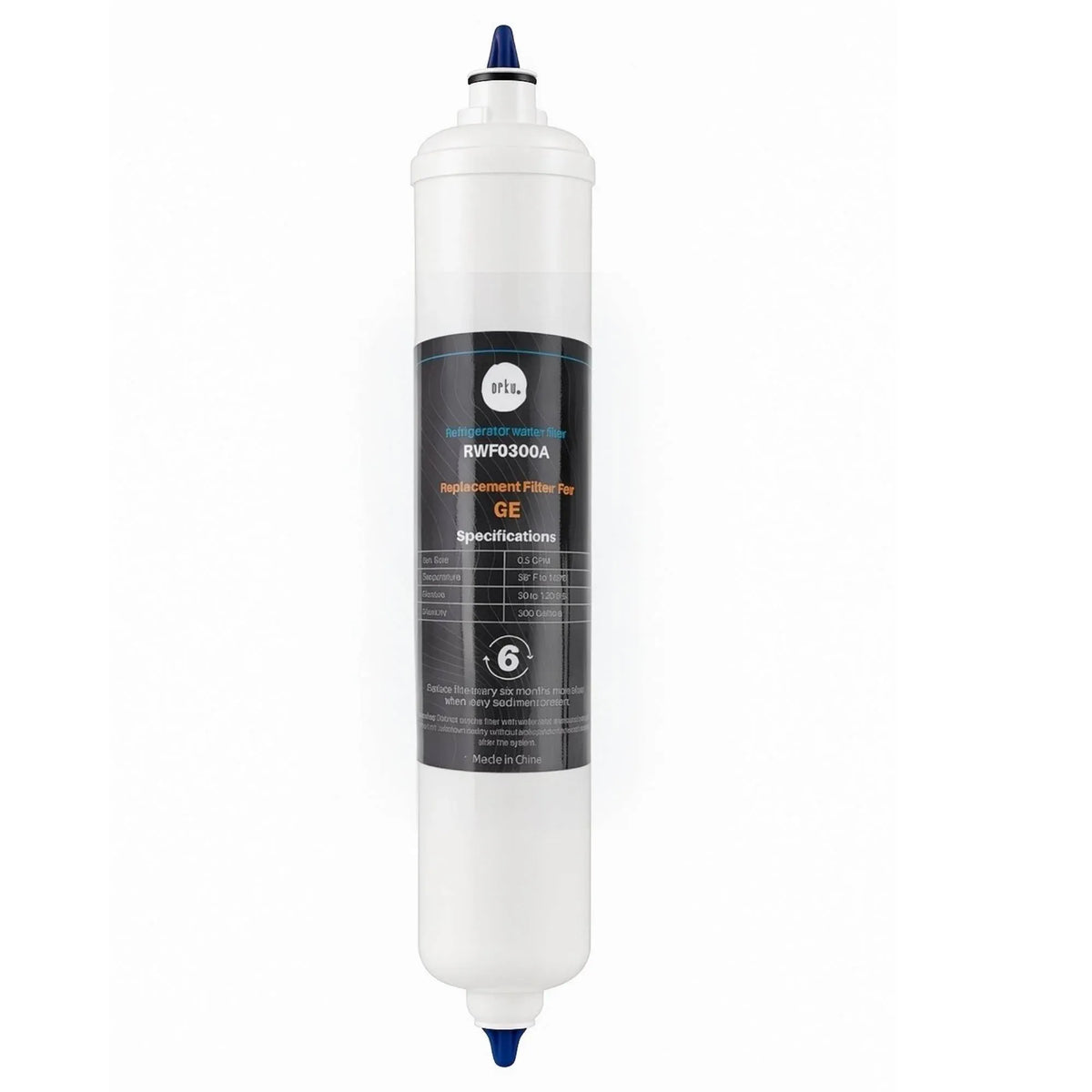 Orku Fridge Water Filter - Universal External Cartridge Replacement - RWF0300A