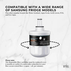 Orku Fridge Water Filter Cartridge Replacement for Samsung - RFC1100A RWF1100