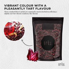 250g Organic Hibiscus Rosella Flower Crushed - Dried Herbal Tea Supplement