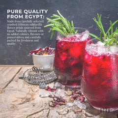 250g Organic Hibiscus Rosella Flower Crushed - Dried Herbal Tea Supplement