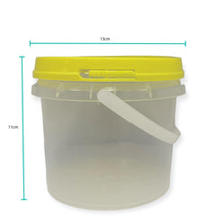 Bulk 10 x 0.8L Empty Honey Bucket with Lid - 1Kg Clear Tamper Proof Plastic Tub