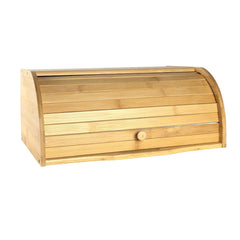 Kitchee 40cm Bamboo Bread Box - Storage Bin Kitchen Counter Container