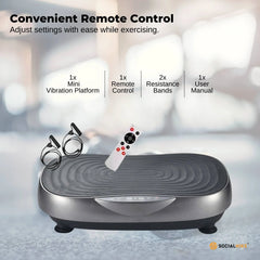 Social Hike 55cm Vibration Plate Machine Full Body Exercise Platform 200W Grey
