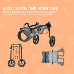 Rooster Farms Large Dog Wheelchair XXL Harness - Adjustable Back Leg Aid