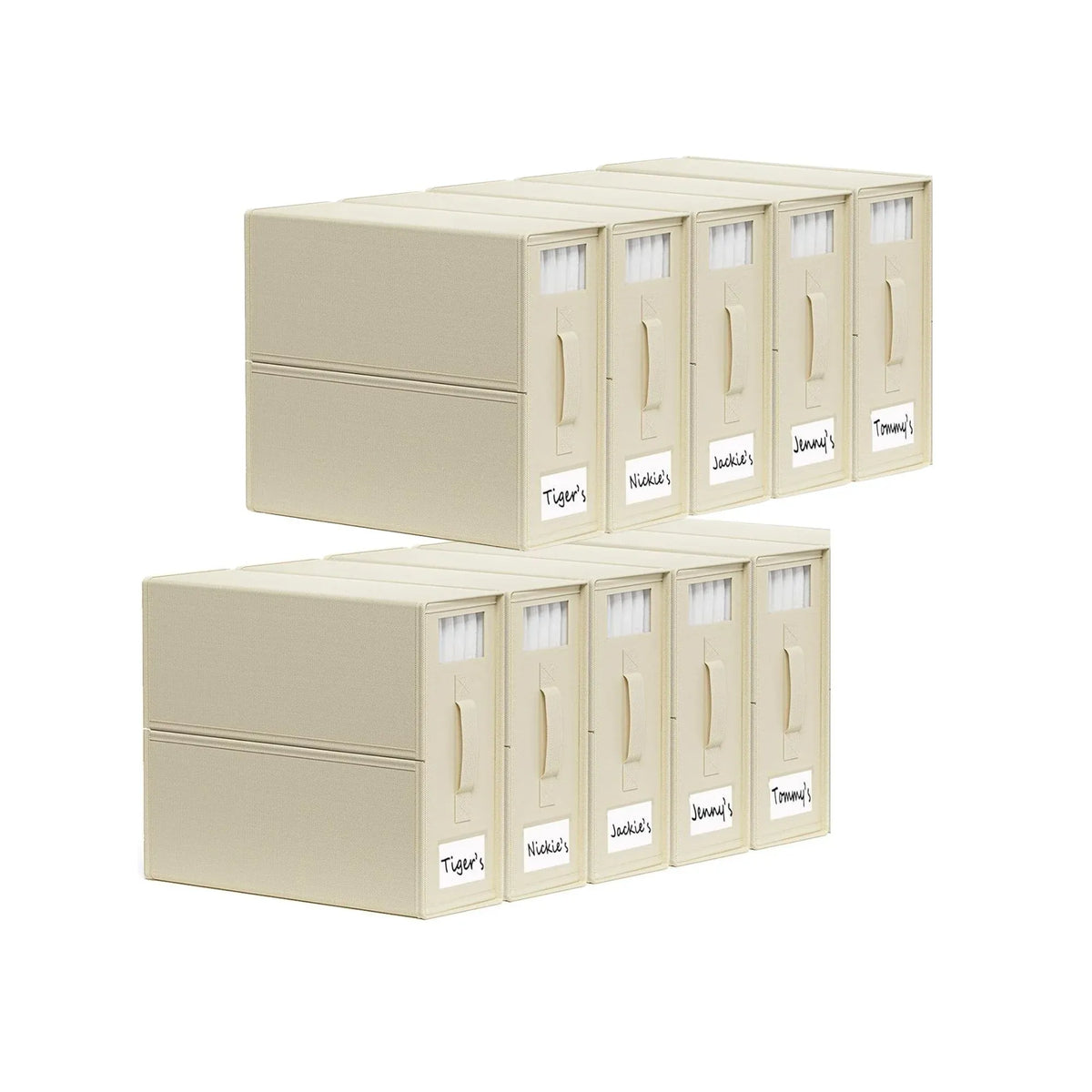 10x Kitchee Foldable Bed Sheet Storage Box - Linen and Closet Organiser Beige