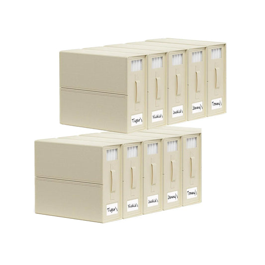 10x Kitchee Foldable Bed Sheet Storage Box - Linen and Closet Organiser Beige