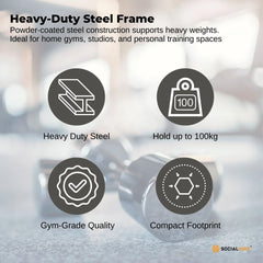 Social Hike Gym Equipment Storage Rack on Wheels - Dumbbells Weights Organiser