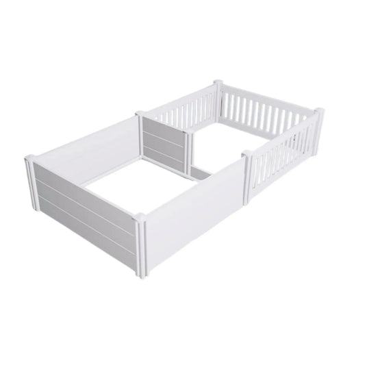 Rooster Farms 1.9m x 0.95m PVC Dog Whelping Box + Playpen Kit - Anti-Crush Rail