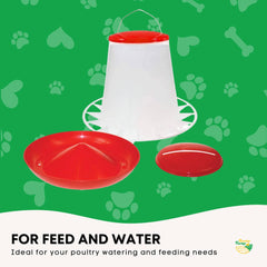 6Kg Automatic Chicken Feeder - Plastic Poultry Chook Hen Feeding Seed Bucket