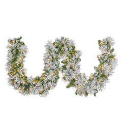 Christabelle 274cm Majestic Snow Prelit Christmas Garland
