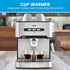 Pronti 1.6L Automatic Coffee Espresso Machine with Steam Frother
