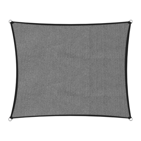 Wallaroo Outdoor Sun Shade Sail Canopy Grey Rectangle 7 x 5M