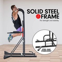 Powertrain Power Tower J06 Multifunction Strength Training Station with Pull-Up Bar Leg Raise Station Dip Bar