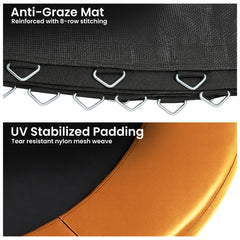 Kahuna 14ft Replacement Trampoline Safety Pad Cover and Jumping Spring Mat - Orange